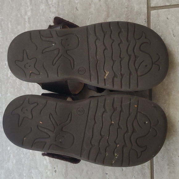Toddler Brown Leather Velcro Sandals - Picture 3 of 4